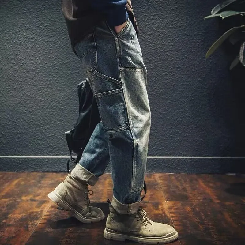 Herren Lässige Cargo-Jeans mit kreativen Details Drune