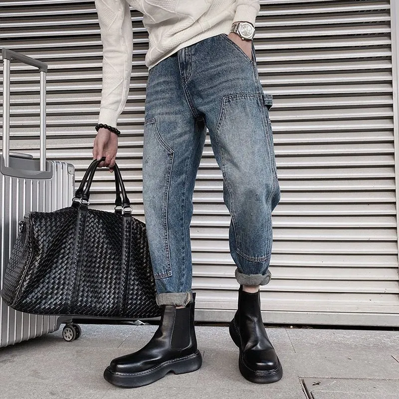 Herren Lässige Cargo Jeans Drune