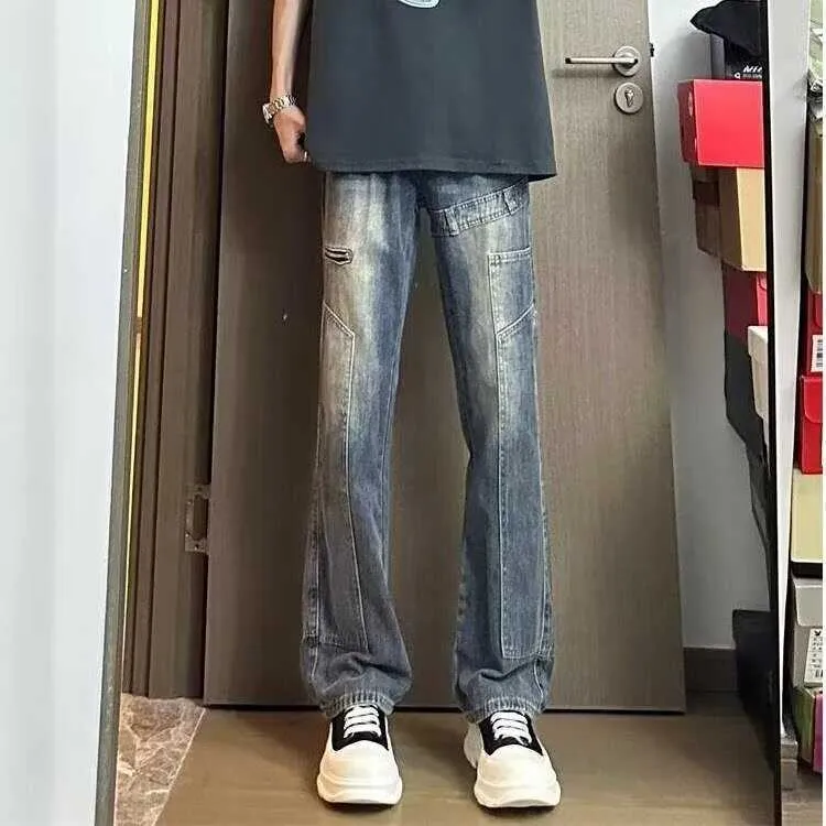 Herren Lässige Baggy-Jeans mit praktischen Taschen Drune