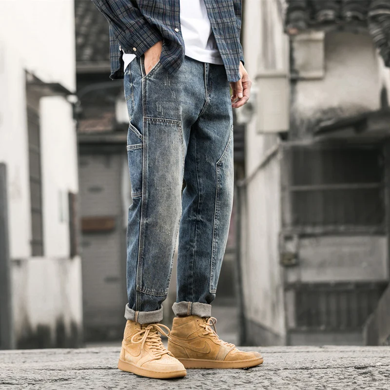 Herren Lässige Baggy Jeans Drune
