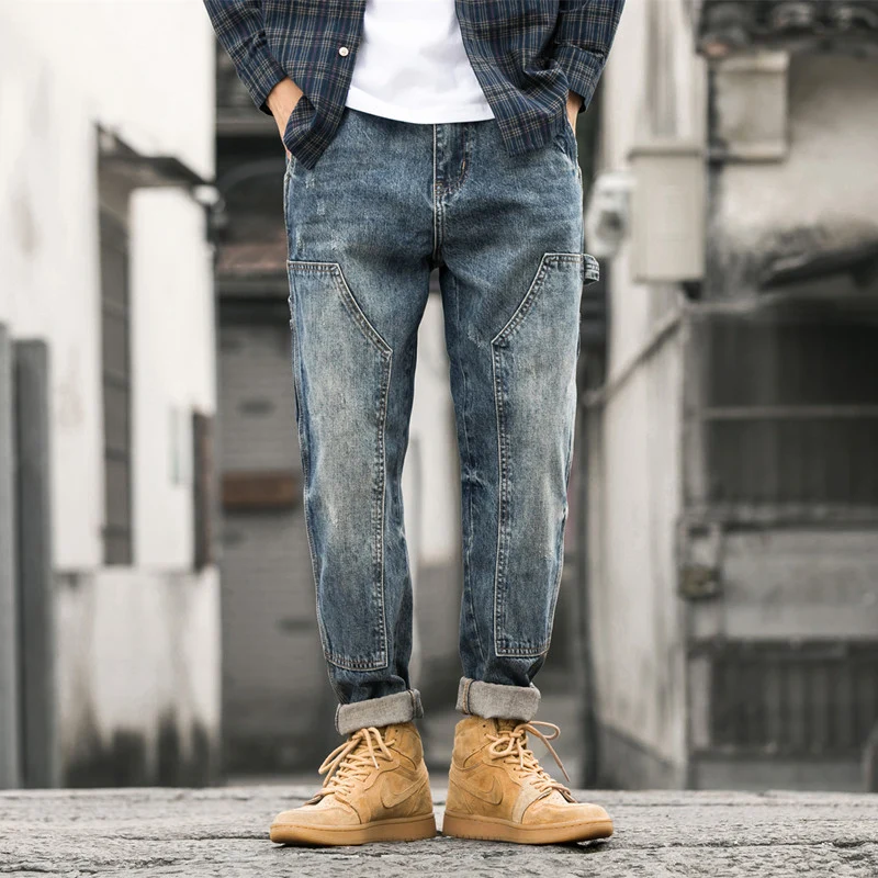 Herren Lässige Baggy Jeans Drune