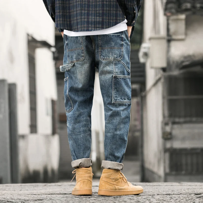 Herren Lässige Baggy Jeans Drune