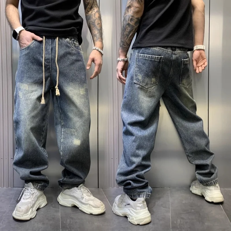 Herren Lässige Baggy Jeans Drune