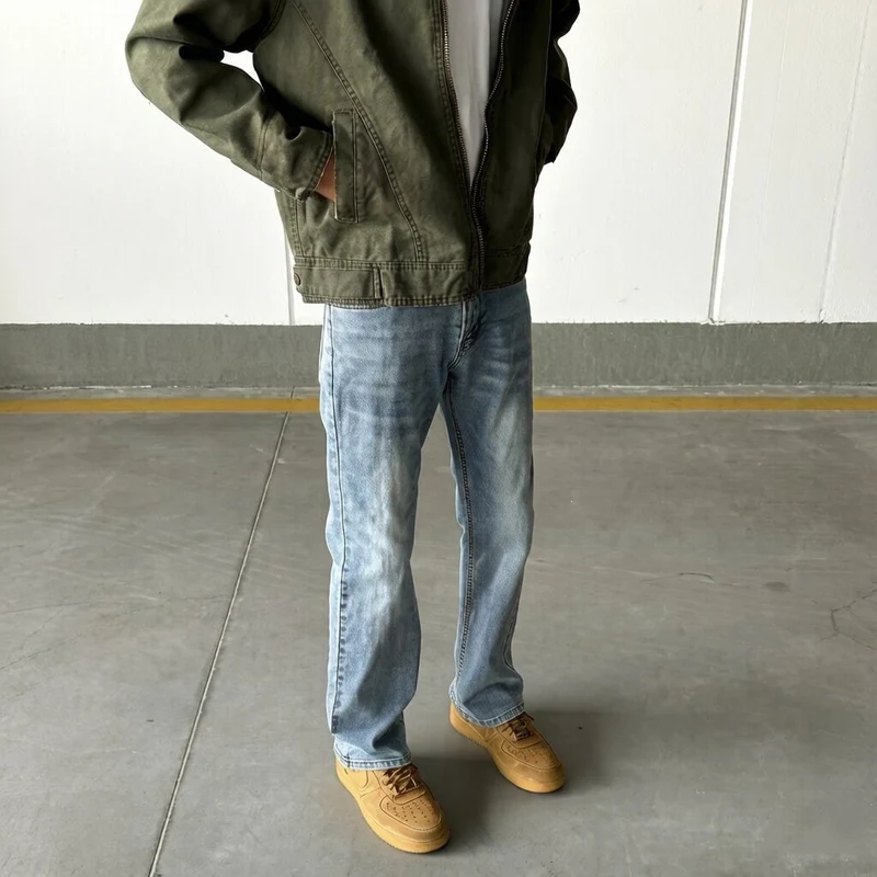 Herren Klassische Jeanshose Drune
