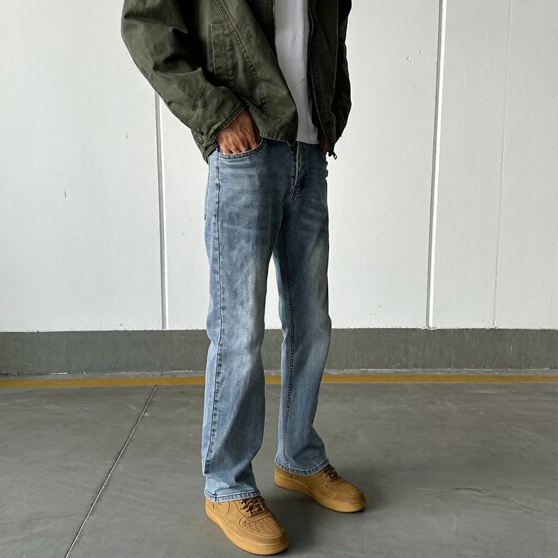 Herren Klassische Jeanshose Drune