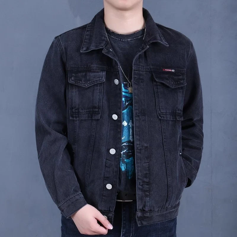 Herren Klassische Denimjacke Drune