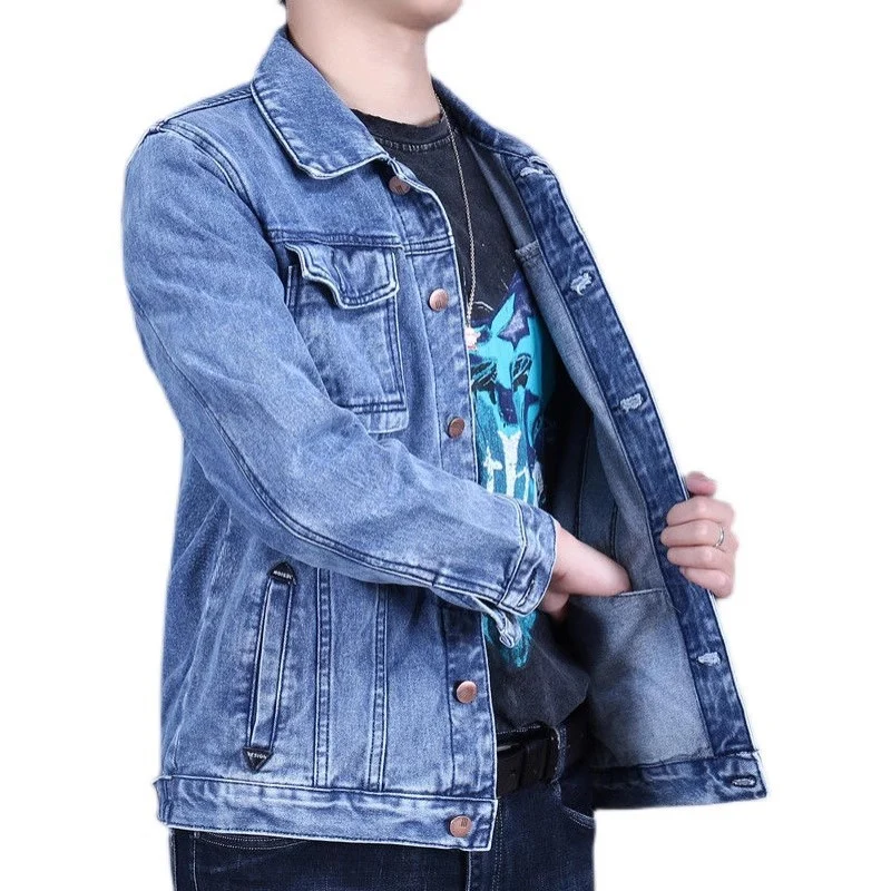 Herren Klassische Denimjacke Drune