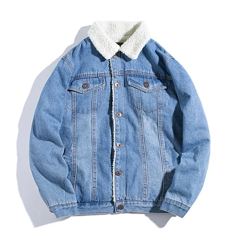 Herren Jeansjacke mit Fleece-Innenfutter Drune
