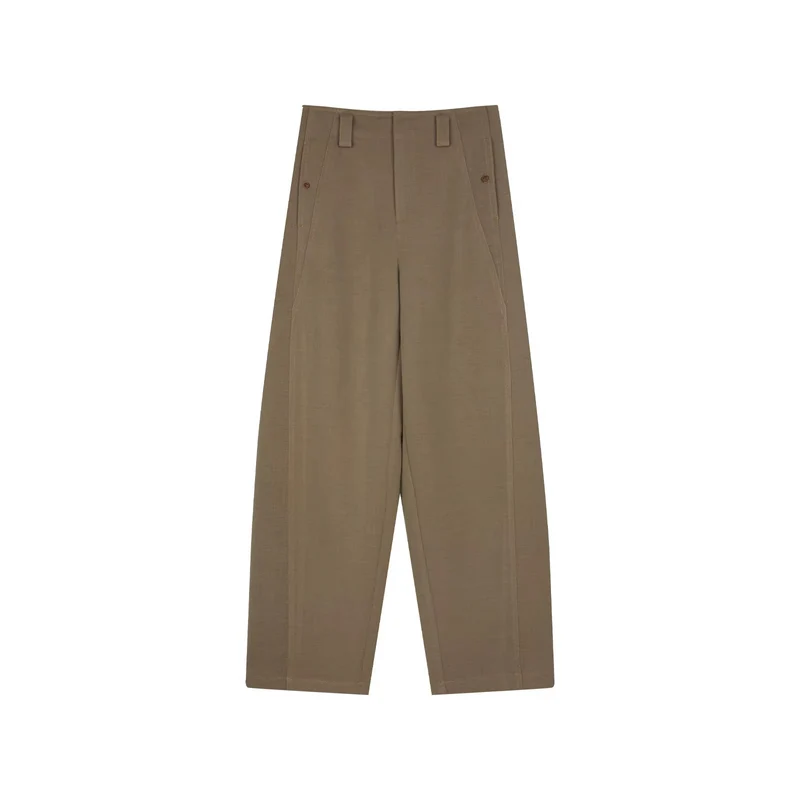 Damen Elegante und bequeme Hochtaillierte Stoffhose Drune