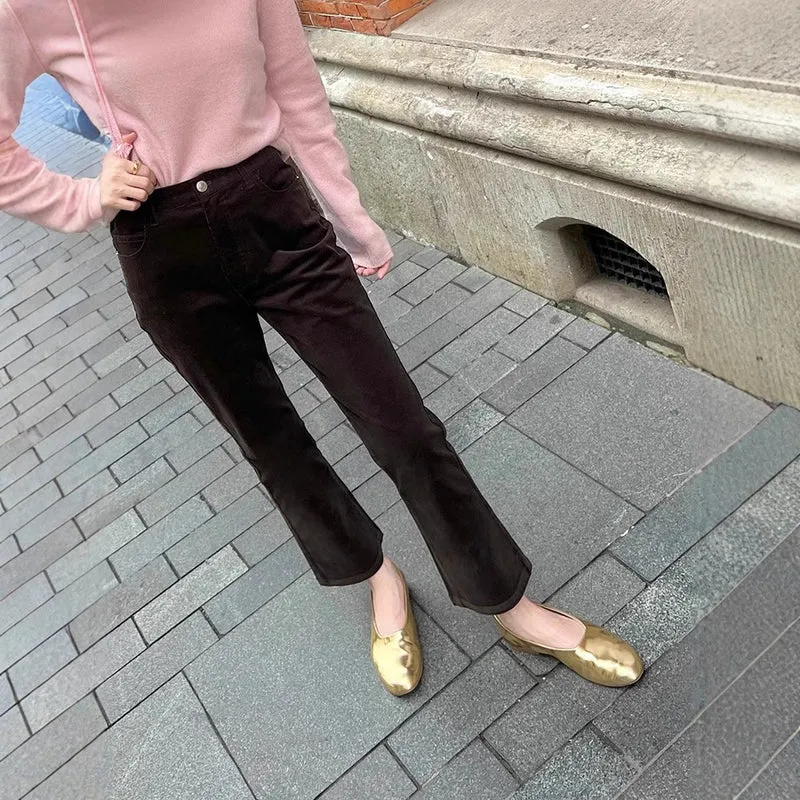 Damen Elegante und bequeme Cordhose Drune