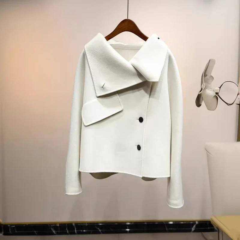 Damen elegante Übergangsjacke mit hohem Kragen Drune