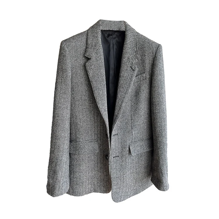 Damen Elegante Tweed-Blazerjacke Drune