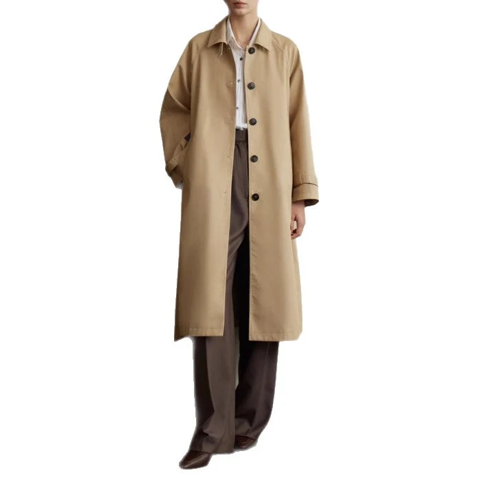 Damen elegante Trenchjacke mit Taillengürtel Drune