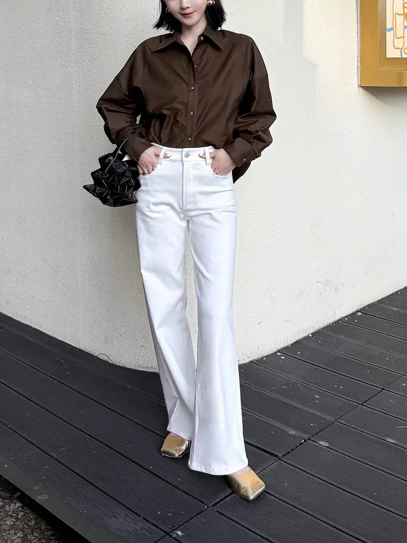 Damen Elegante Oversized Bluse aus hochwertigem Stoff Drune
