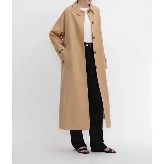 Damen Elegante lange Trenchcoat Drune