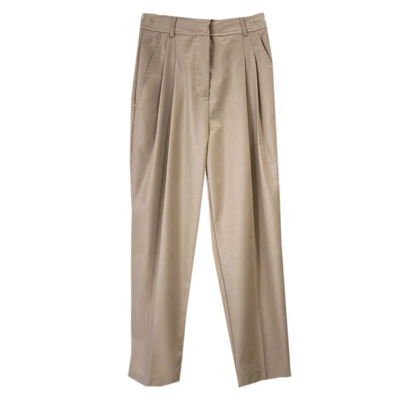 Damen Elegante Hochtaillierte Stoffhose Drune