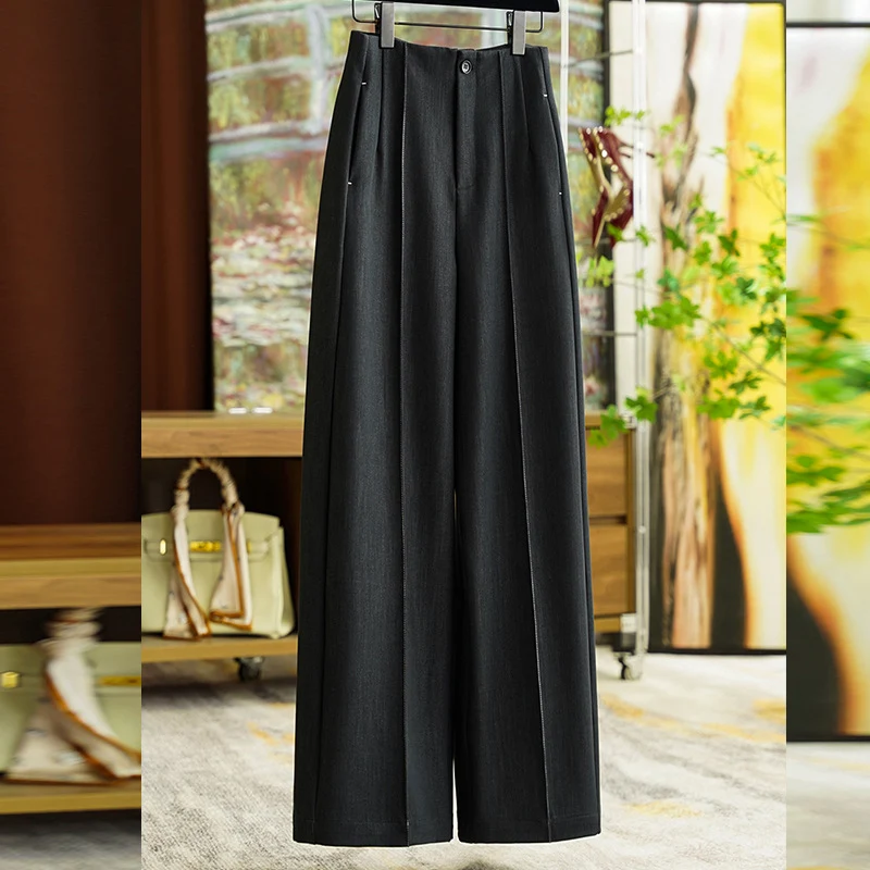 Damen Elegante Hochtaillierte Plissee-Hosen Drune