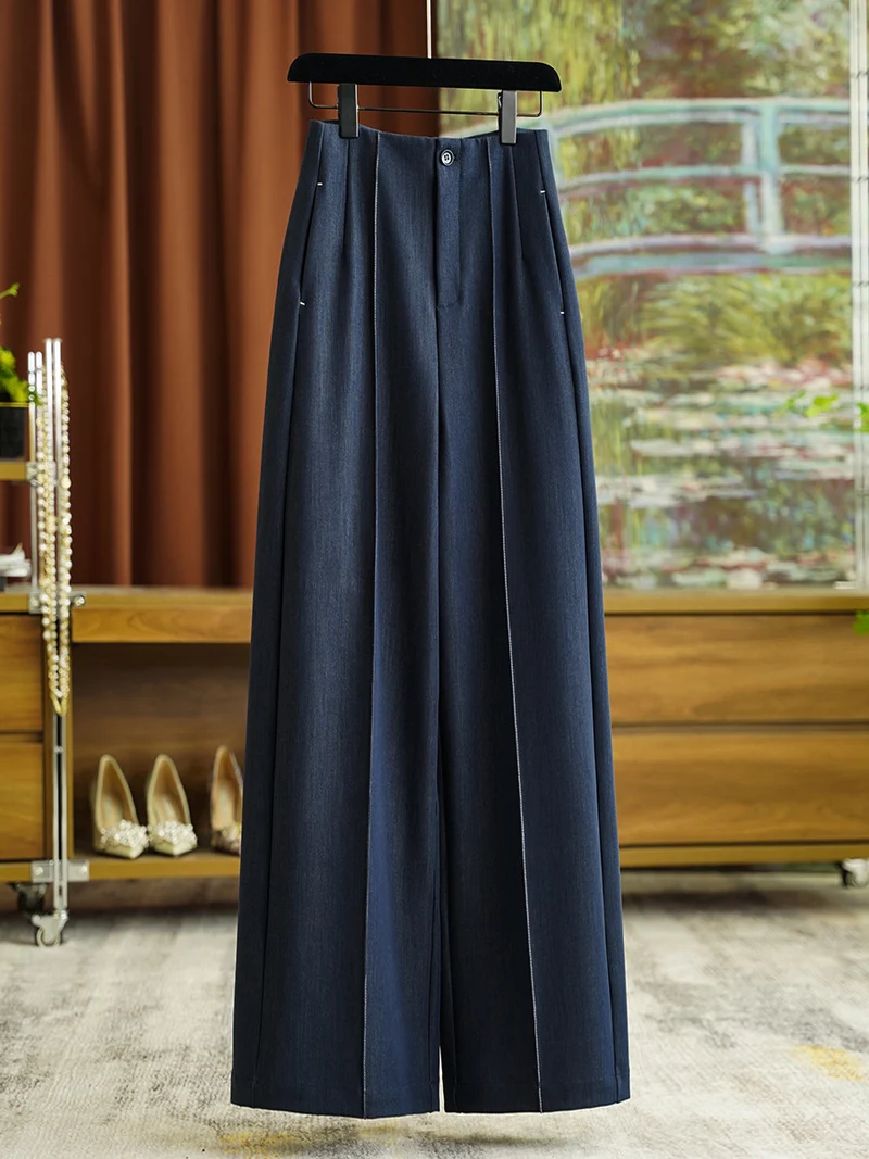 Damen Elegante Hochtaillierte Plissee-Hosen Drune