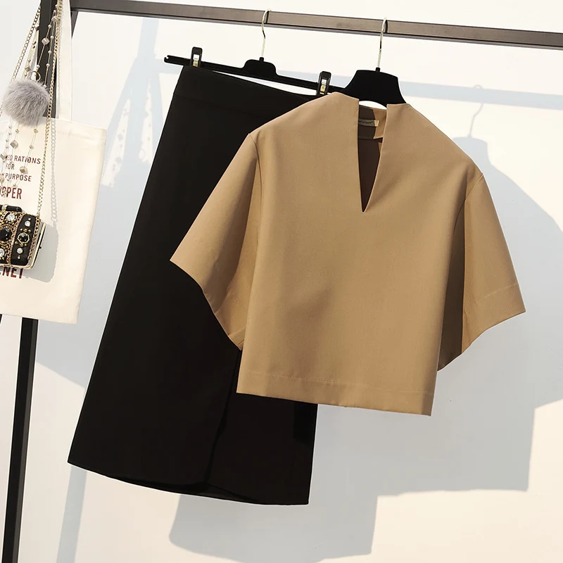 Damen Elegante Bluse mit V-Ausschnitt und weitem Schnitt Drune