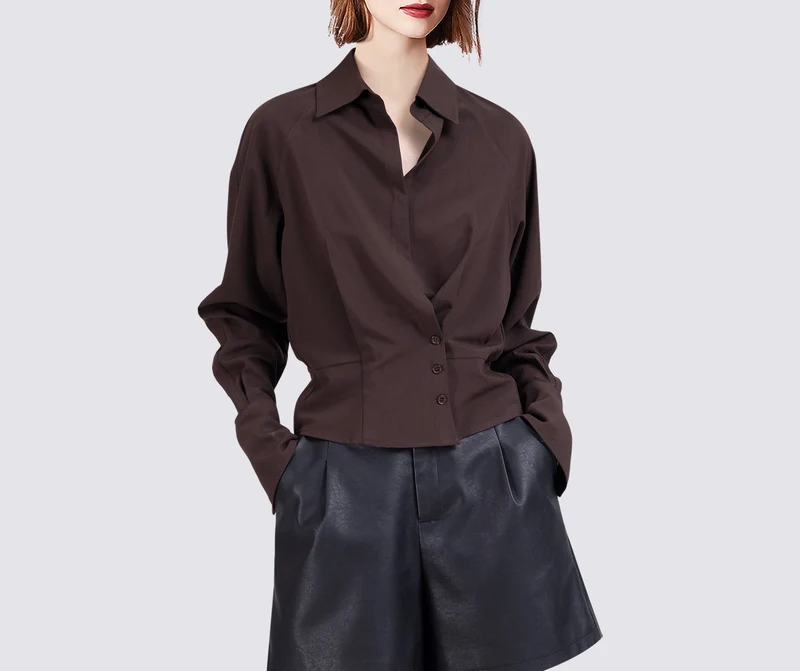 Damen Elegante Bluse mit innovativem Schnitt Drune