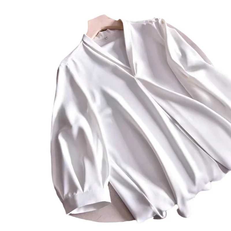 Damen Elegante Bluse mit Ballonärmeln Drune