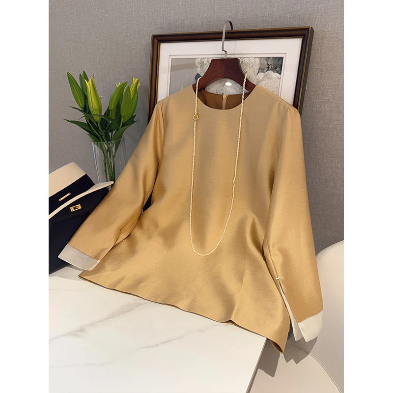 Damen Elegante Bluse aus hochwertigem Stoff mit exklusivem Schnitt Drune