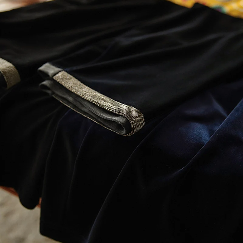 Damen Hochtaillierte Samt‑Flaredhose mit elastischem Glanzbund Drune