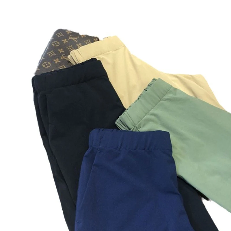 Damen Hochtaillierte knöchellange Chinohose mit schmal zulaufender Tapered-Silhouette und Stretchbund Drune