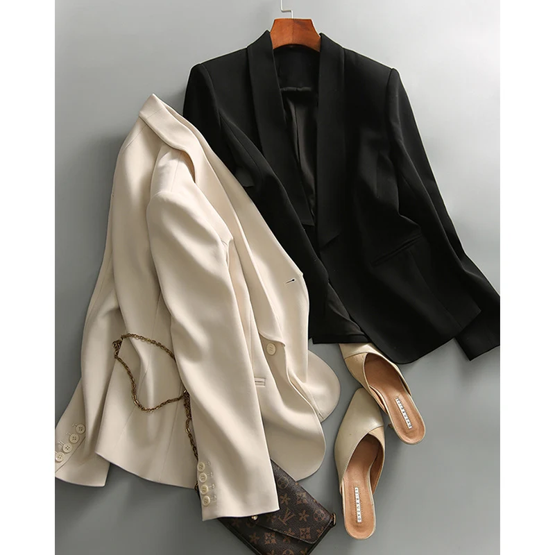 Damen Figurnaht-taillierter Blazer mit Schalkragen und formgebender Innenverarbeitung Drune