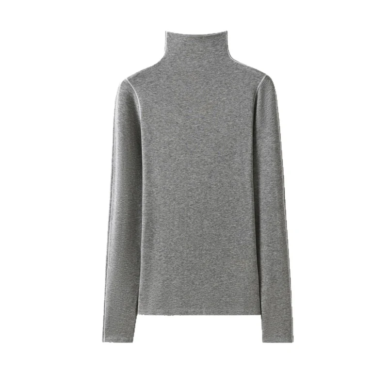 Damen Slim-Fit Rollkragen-Feinstrickshirt mit langem Arm Drune
