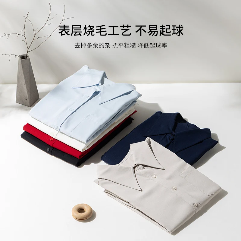 Damen seidenähnliche Oversize-Bluse mit spitzem Hemdkragen und Brusttasche Drune