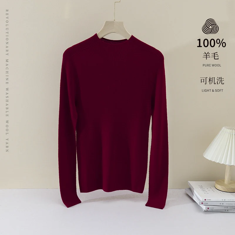 Damen Schlanker Feinstrick-Rundhalspullover mit Raglan-Schultereinsatz Drune