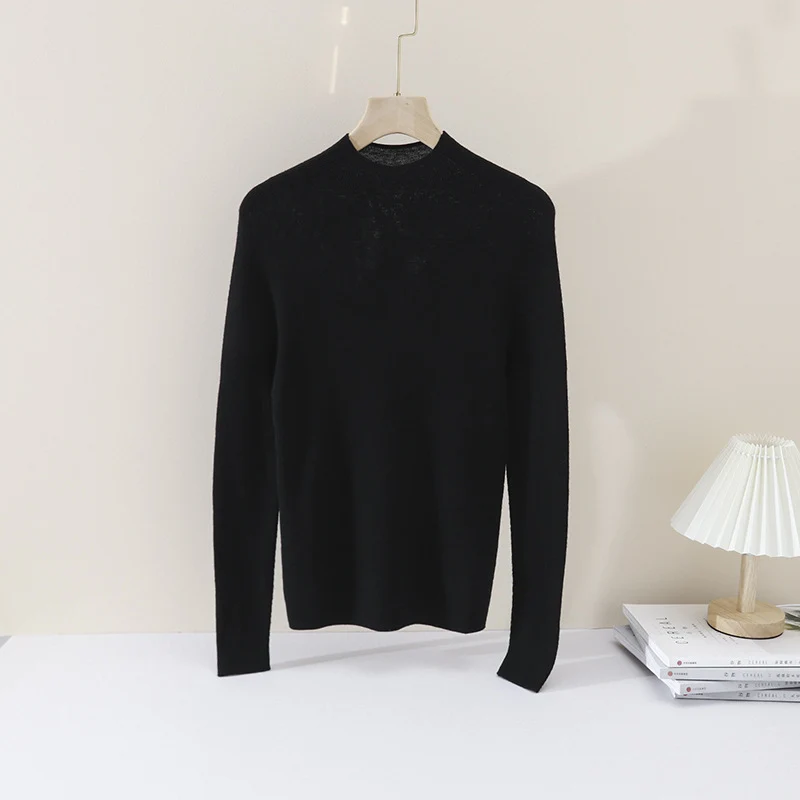 Damen Schlanker Feinstrick-Rundhalspullover mit Raglan-Schultereinsatz Drune