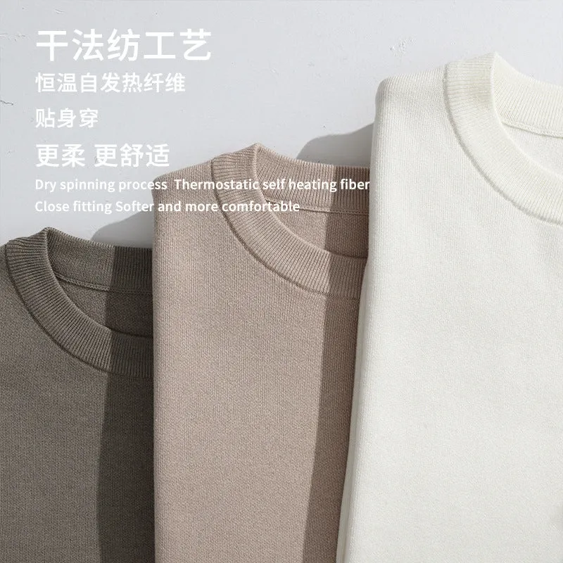 Damen Leichter Baumwoll-Mix Rundhals-Pullover mit minimalistischem Schnitt Drune