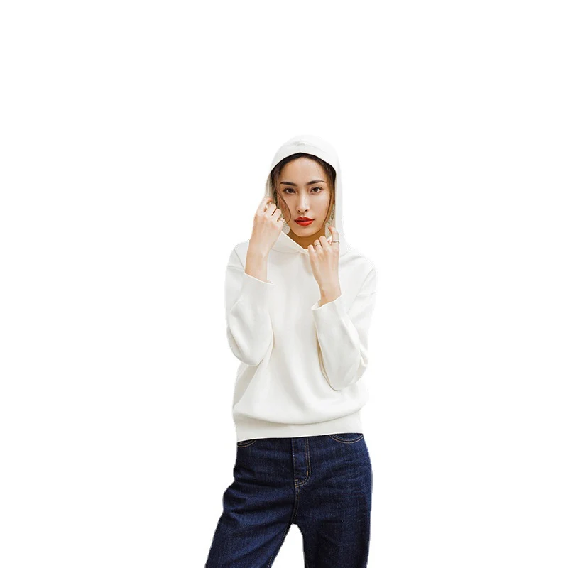 Damen Leichter Baumwoll-Mix Rundhals-Pullover mit minimalistischem Schnitt Drune