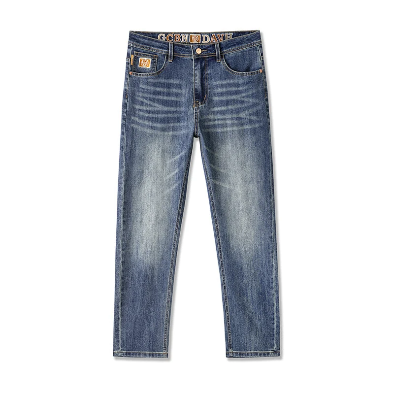 Herren Elastische Denim-Jeans Slim-Straight mit Komfortbund Drune