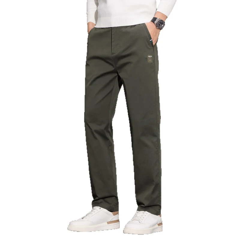 Herren Baumwoll-Chino mit geradem Schnitt und aufgesetzten Gesäßtaschen Drune