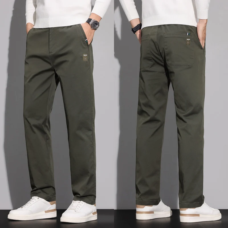 Herren Baumwoll-Chino mit geradem Schnitt und aufgesetzten Gesäßtaschen Drune