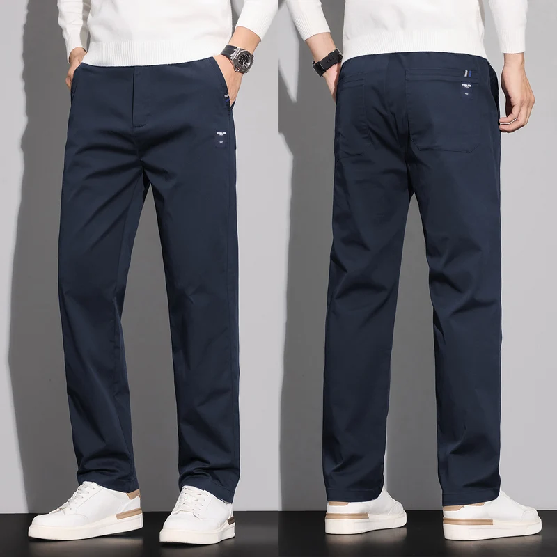 Herren Baumwoll-Chino mit geradem Schnitt und aufgesetzten Gesäßtaschen Drune