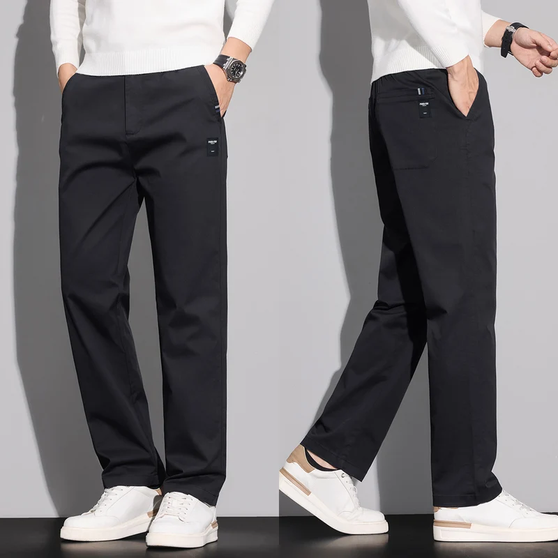 Herren Baumwoll-Chino mit geradem Schnitt und aufgesetzten Gesäßtaschen Drune
