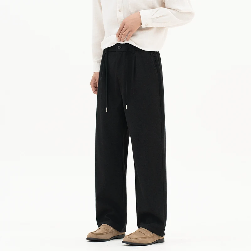 Damen weite Jersey-Loungehose mit elastischem Komfortbund und Tunnelzug Drune