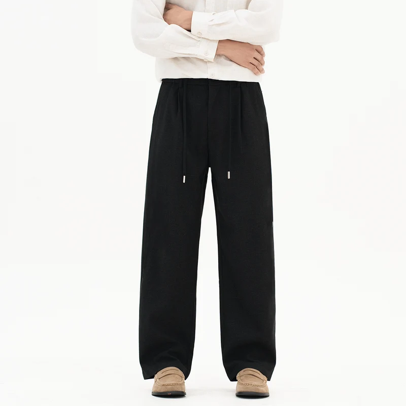 Damen weite Jersey-Loungehose mit elastischem Komfortbund und Tunnelzug Drune