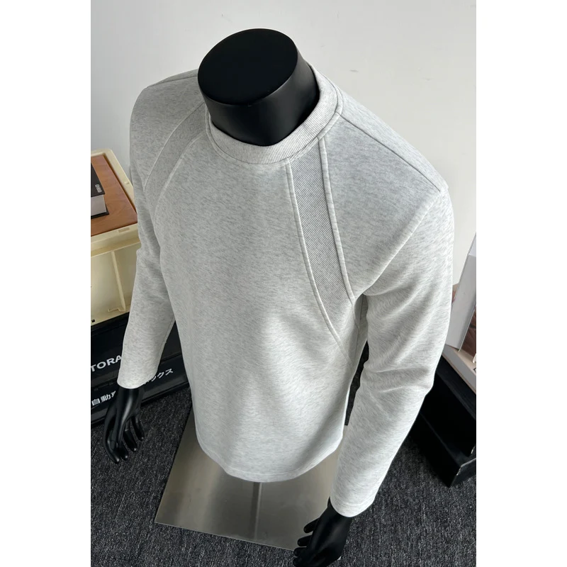 Herren Feinstrick-Sweatshirt mit Raglanärmeln und strukturierter Schulterpasse Drune
