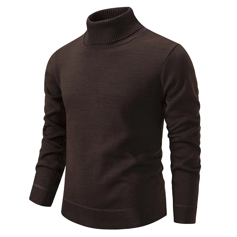 Herren Feinstrick Rollkragenpullover mit schmaler Passform und gerippten Bündchen Drune