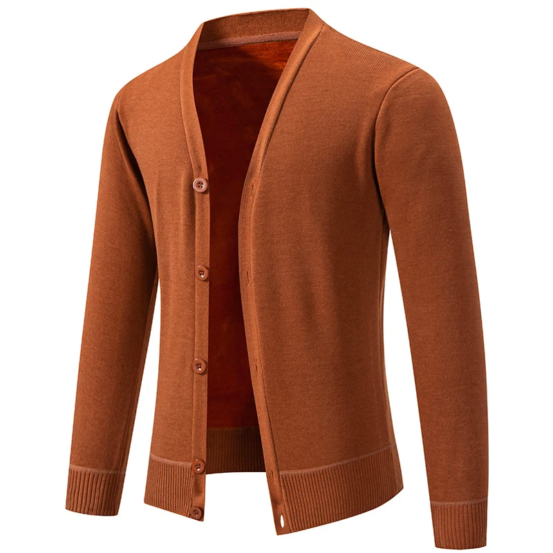 Herren Feinstrick-Cardigan mit V-Ausschnitt, schmaler Silhouette und Rippabschlüssen Drune
