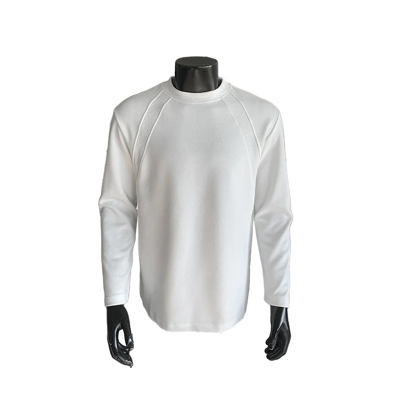 Herren Feines Langarm-Sweatshirt mit leichtem Stehkragen und Raglannähten Drune
