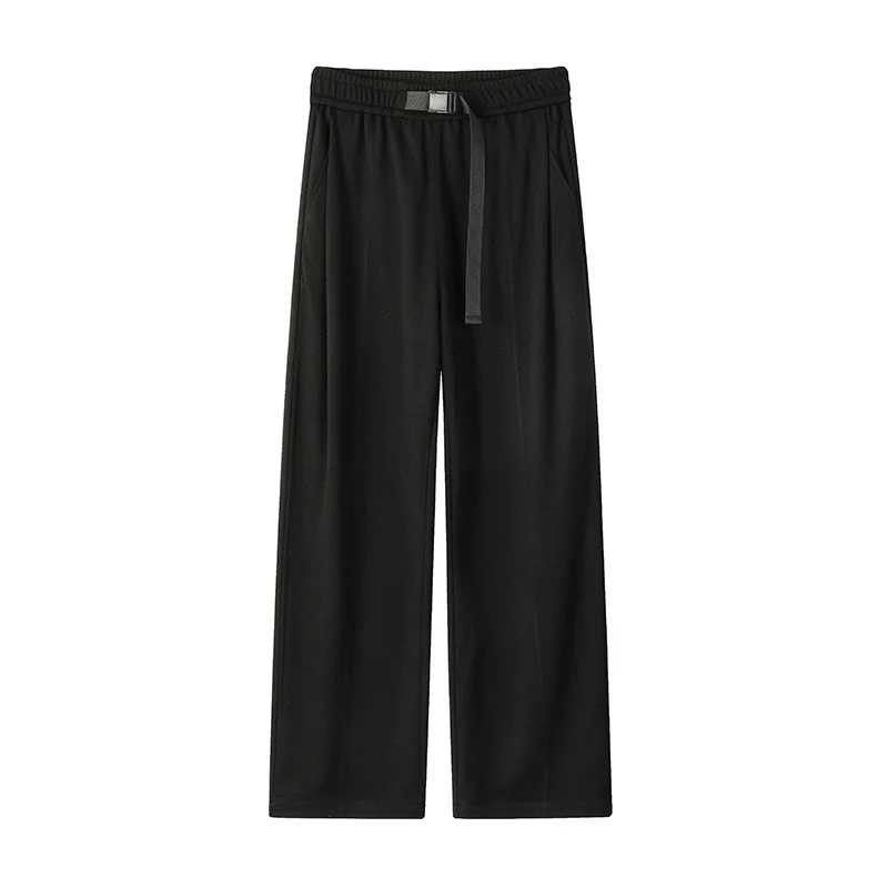 Herren Extraweite Drapierte Wide‑Leg‑Hose aus schwerfallendem Jersey mit Tunnelzugbund und Bundfalten Drune