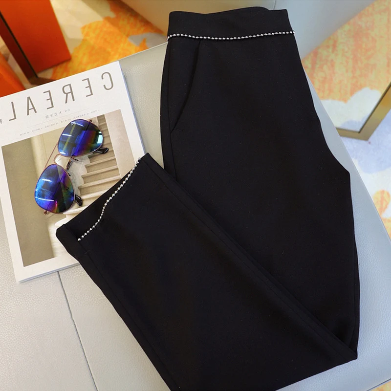 Damen Elegante undmodische Bundfaltenhose Drune