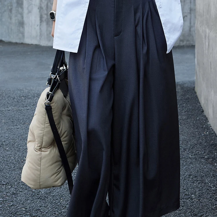 Damen Elegante und weit geschnittene Palazzo-Hose Drune