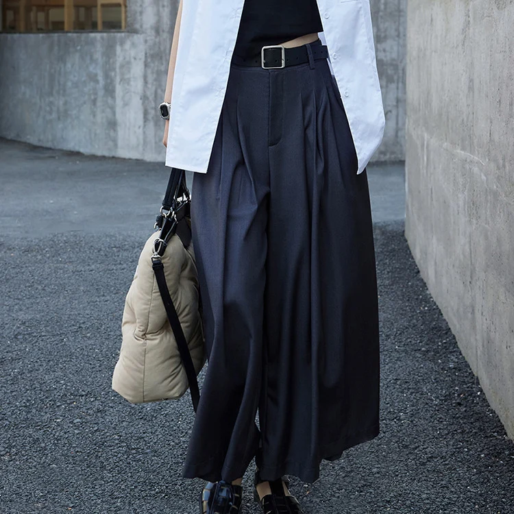 Damen Elegante und weit geschnittene Palazzo-Hose Drune